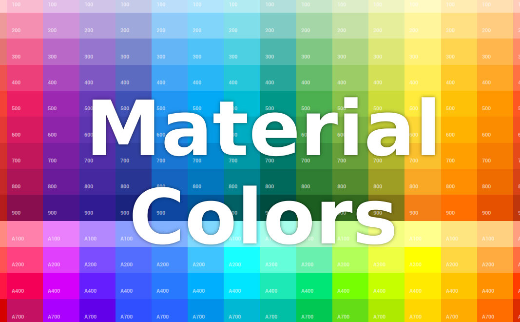 Kolory w stylu Material Design. Zrzut ekranu ze strony materialui.co