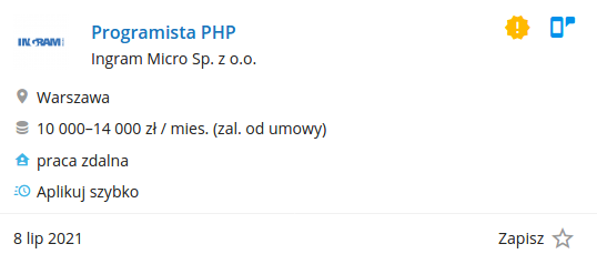 Praca dla programisty PHP